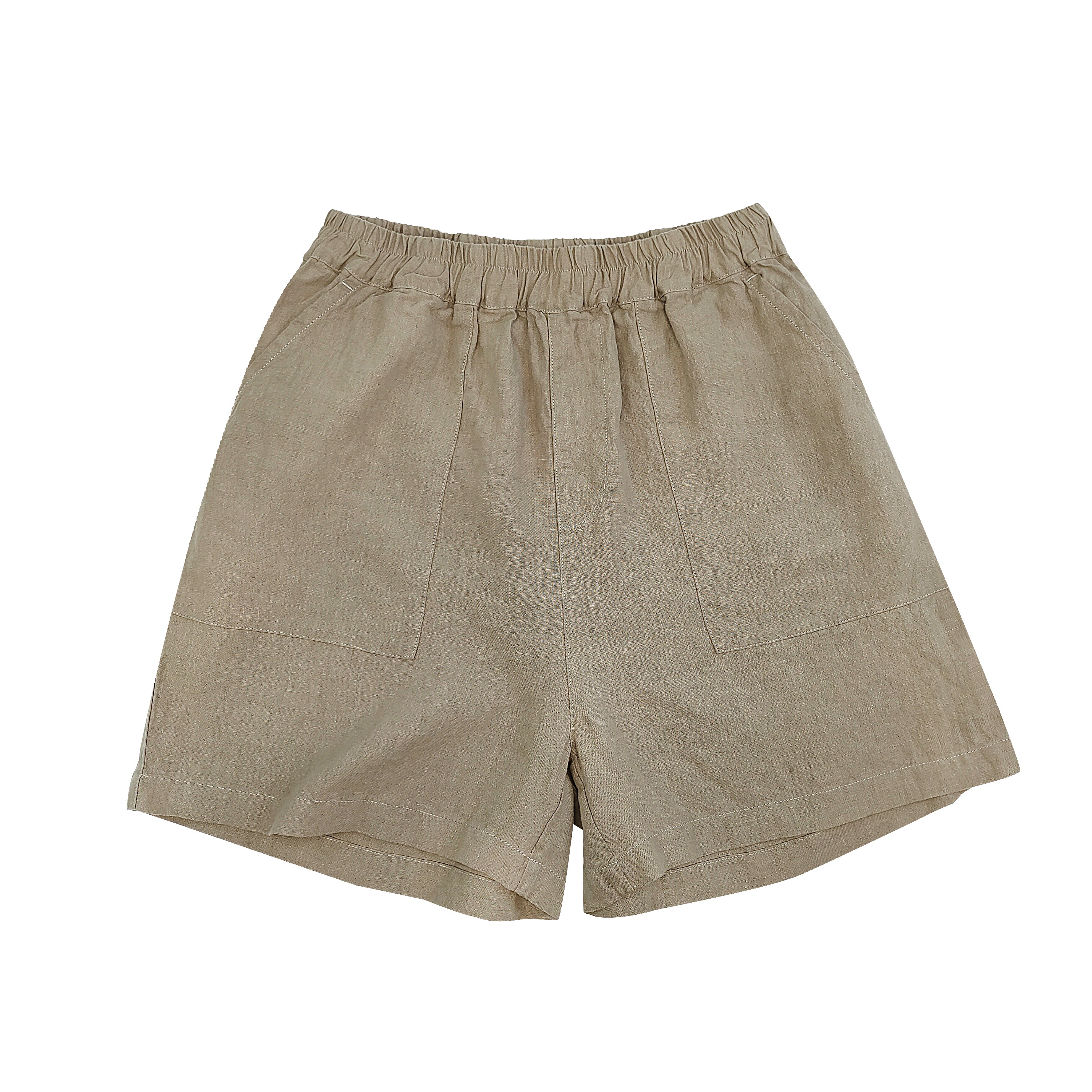 Women’s Casual High Waist Cotton Linen Shorts – Loose Fit Summer Shorts with Large Pockets